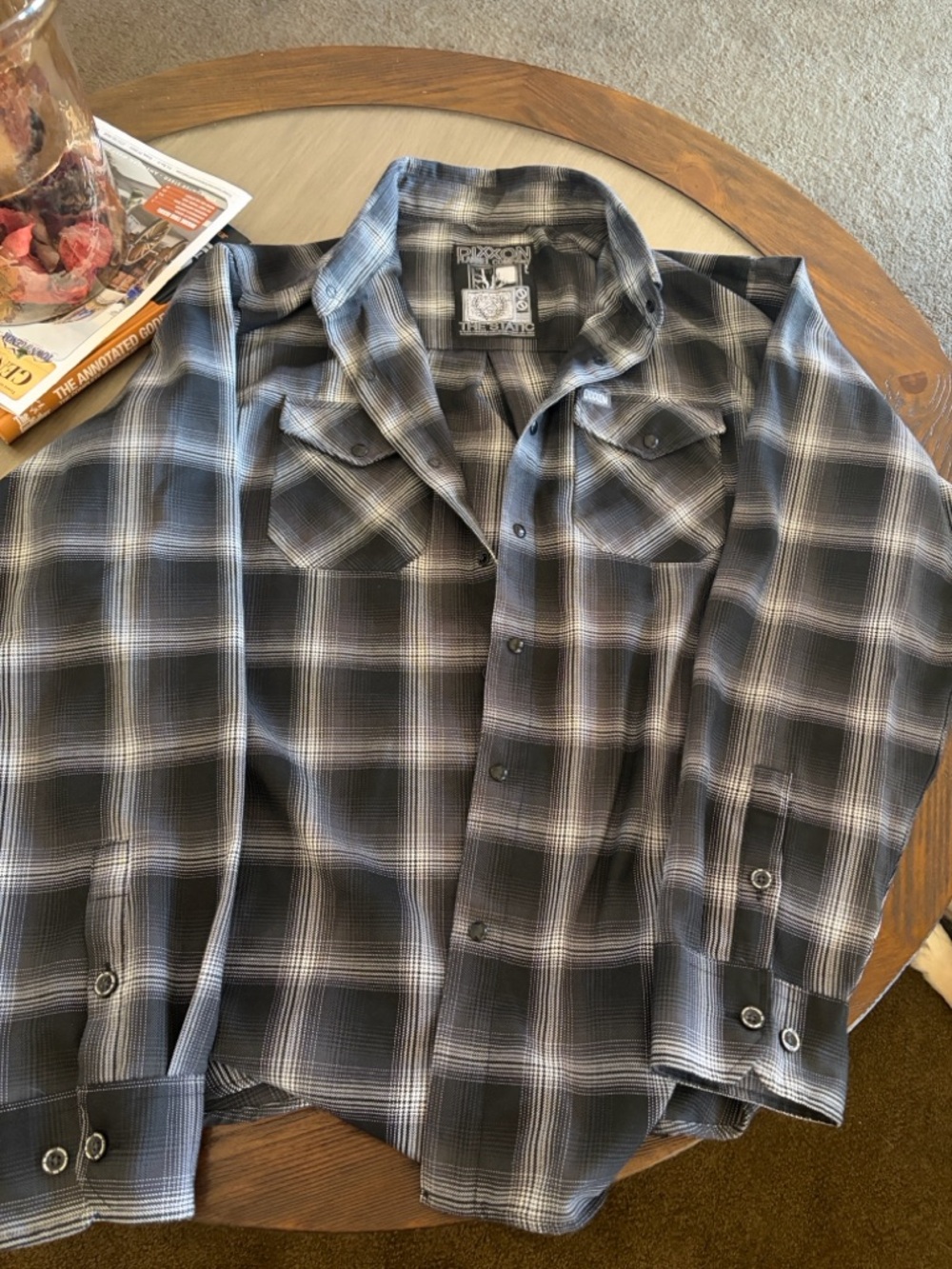 DIXXON Static Men’s Flannel Black White Size XL EUC - Picture 4 of 9